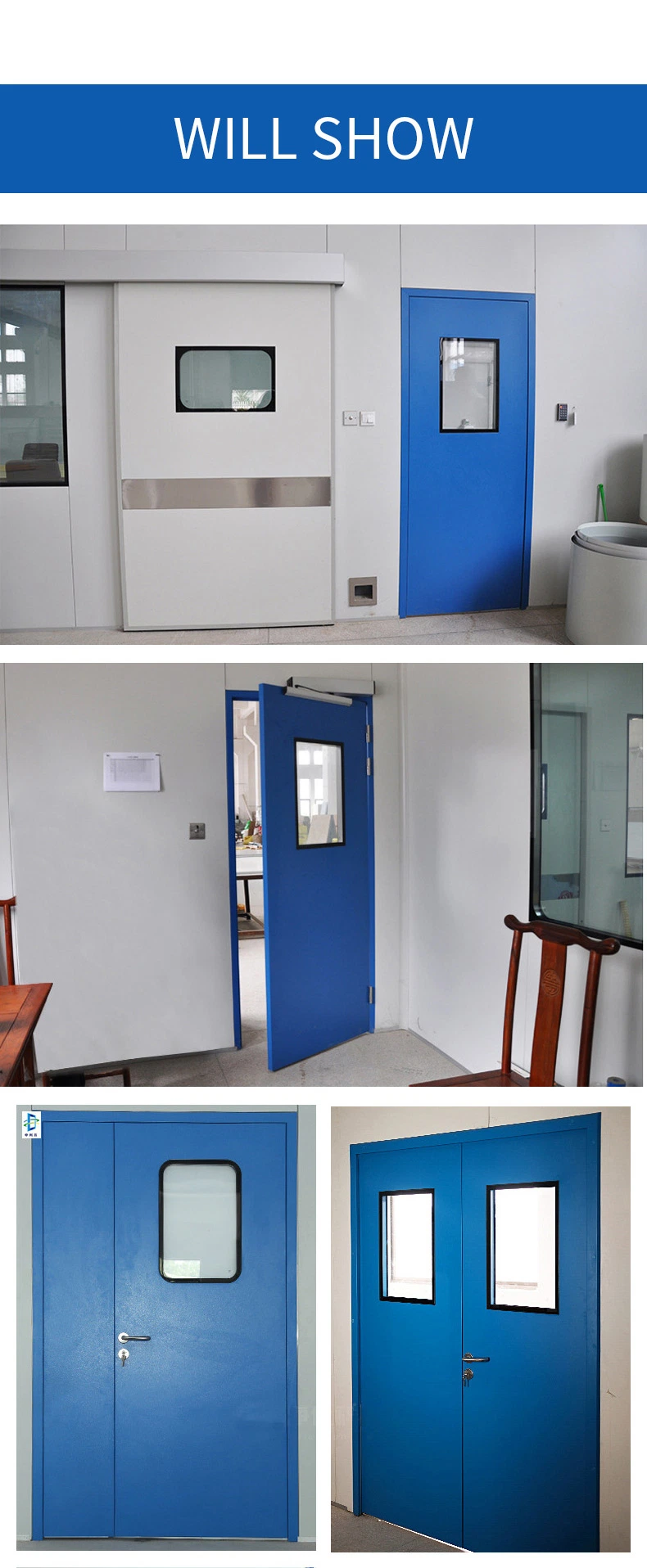 Purification Door Beauty Salon Negative Pressure Ward Door Medical Beauty Clinic Dental Swing Cleanroom Door