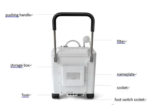 Yx932D Medical Surgical Portable Electric Mobile Phlegm Vacuum Suction Apparaturs Unit